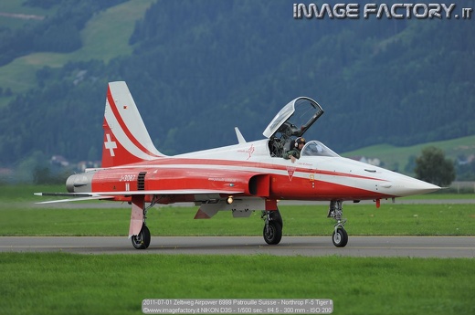 2011-07-01 Zeltweg Airpower 6999 Patrouille Suisse - Northrop F-5 Tiger II